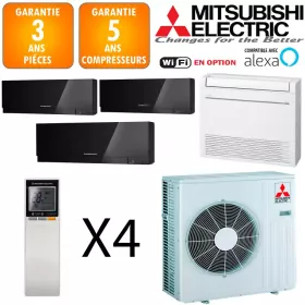 Mitsubishi Quadri-split MXZ-5F102VF + MSZ-EF18VGB + MFZ-KT25VG + 2 X MSZ-EF25VGB