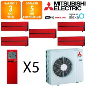 Mitsubishi Quintuple-split MXZ-5F102VF + 3 X MSZ-LN18VGR + 2 X MSZ-LN25VGR