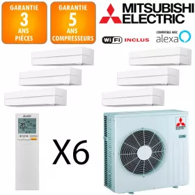 Mitsubishi Sextuple-split MXZ-6F120VF + 3 X MSZ-LN18VGW + 3 X MSZ-LN25VGW