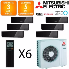 Mitsubishi Sextuple-split MXZ-6F120VF + 4 X MSZ-EF18VGKB + 2 X MSZ-EF22VGKB