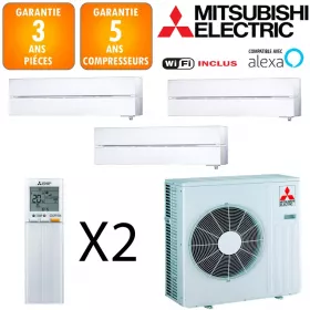 Mitsubishi Tri-split MXZ-5F102VF + 2 X MSZ-LN25VGV + MSZ-LN50VGV