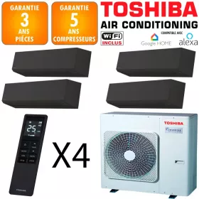 Toshiba Quadri-split Shorai RAS-4M27G3AVG-E + 3 X RAS-B07G3KVSGB-E + RAS-B10G3KVSGB-E