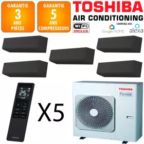 Toshiba Quintuple-split Shorai RAS-5M34G3AVG-E + 4 X RAS-B07G3KVSGB-E + RAS-B10G3KVSGB-E