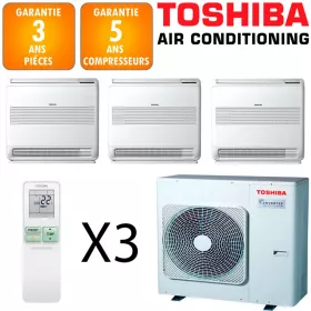 Toshiba Tri-split Console RAS-3M26G3AVG-E + 3 X RAS-B10J2FVG-E