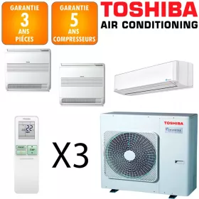 Toshiba Tri-split Daiseikai RAS-5M34G3AVG-E + 2 X RAS-B10J2FVG-E + RAS-M16PKVPG-E