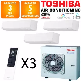 Toshiba Tri-split Shorai RAS-5M34G3AVG-E + RAS-B07G3KVSG-E + RAS-B13G3KVSG-E + RAS-B16G3KVSG-E