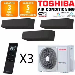 Toshiba Tri-split Shorai RAS-3M18G3AVG-E + 3 X RAS-B07G3KVSGB-E