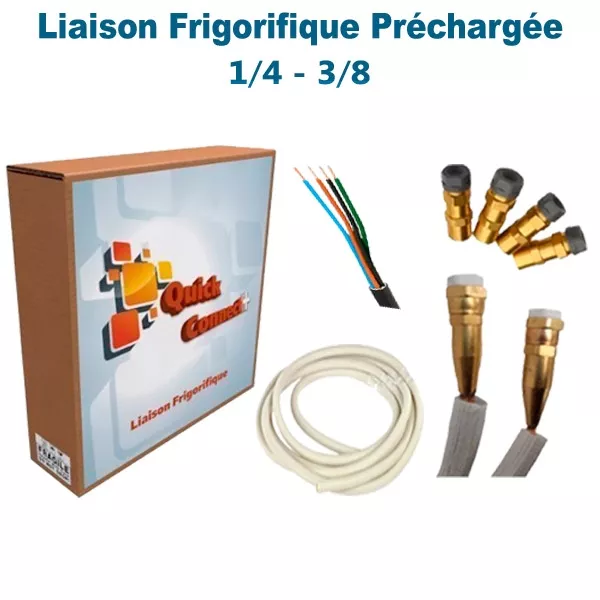 Liaison Frigorifique Préchargée 1/4-3/8 Quick Connect Plus Pack5