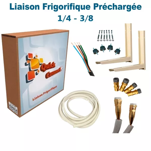 Liaison Frigorifique Préchargée 1/4-3/8 Quick Connect Plus Pack6