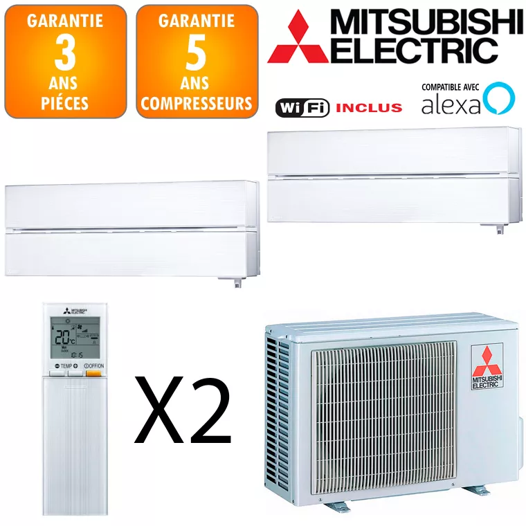 Mitsubishi Bi-split MXZ-2F33VF + MSZ-LN18VGV + MSZ-LN25VGV