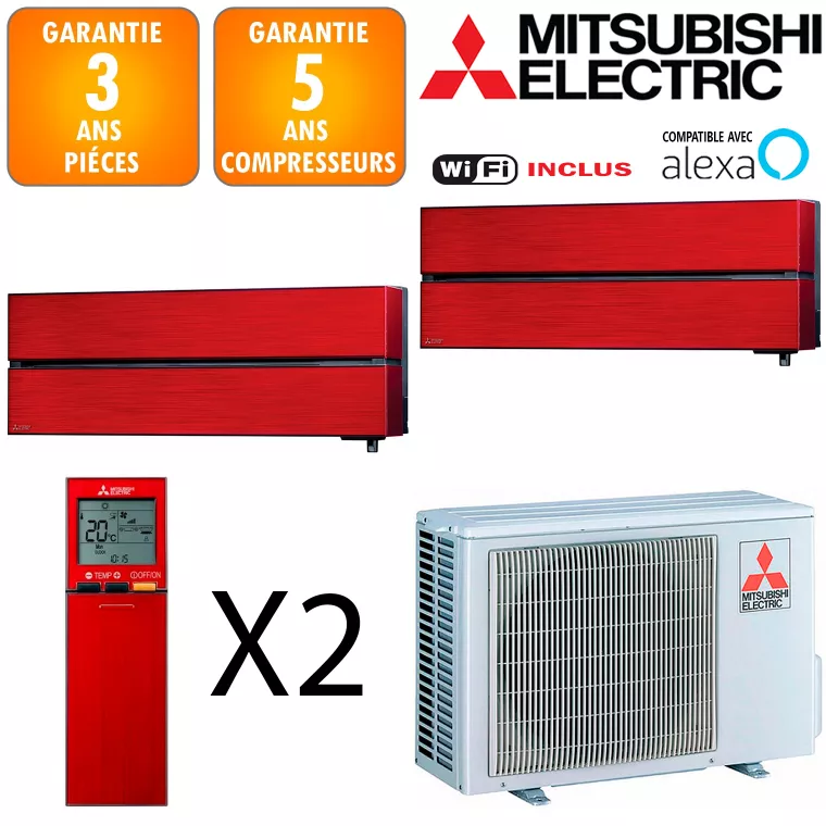 Mitsubishi Bi-split MXZ-2F53VF + MSZ-LN18VGR + MSZ-LN35VGR