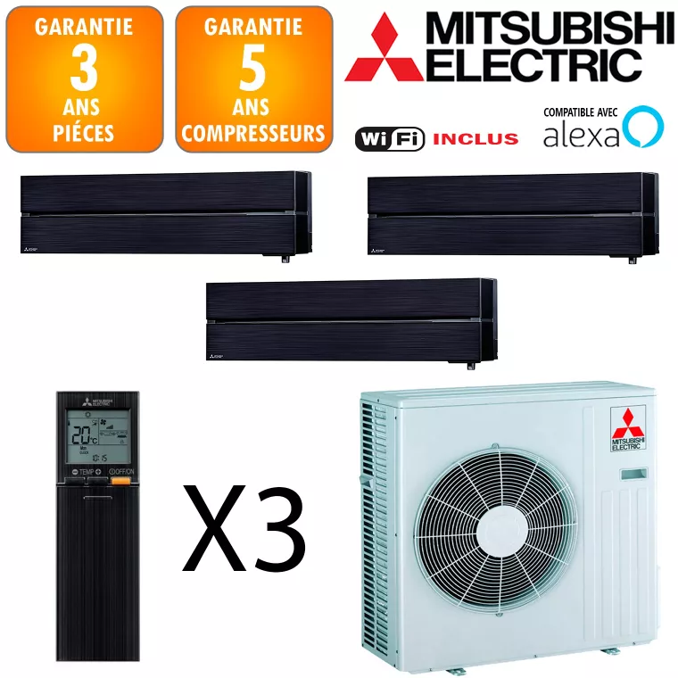 Mitsubishi Tri-split MXZ-3F68VF + 2 X MSZ-LN18VGB + MSZ-LN35VGB