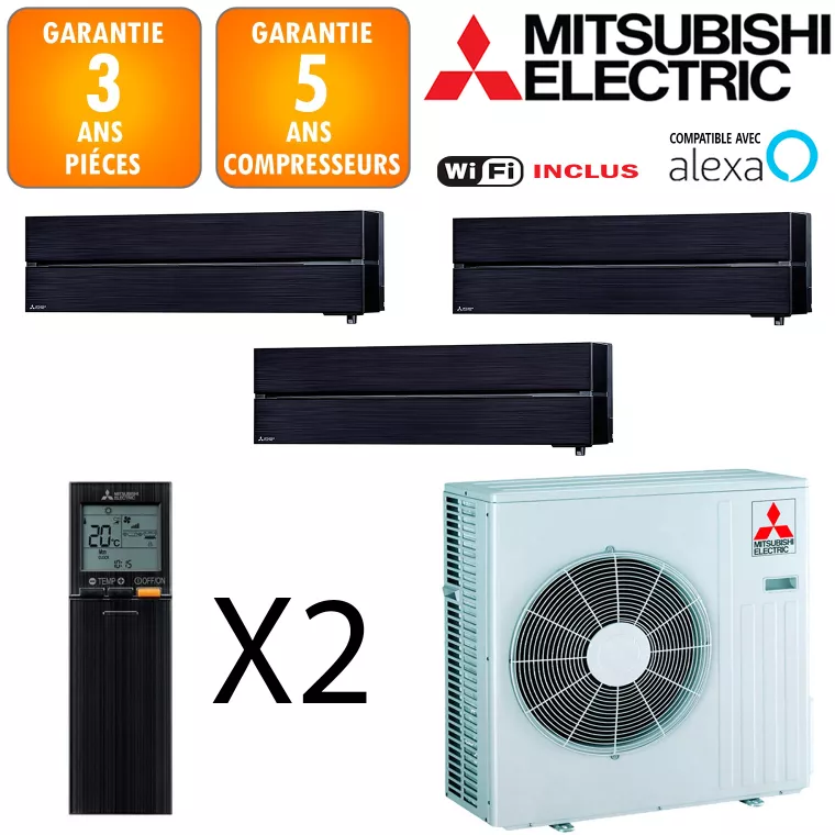 Mitsubishi Tri-split MXZ-4F83VF + 2 X MSZ-LN18VGB + MSZ-LN50VGB
