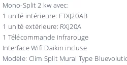 Climatiseur Daikin Emura 3 FTXJ20AB + RXJ20A
